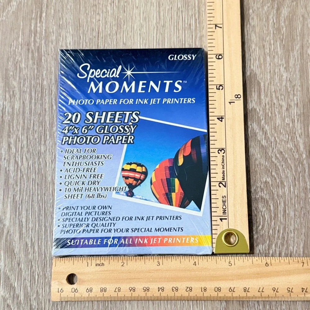 Special Moments 4x6 Glossy Photo Paper 20 Sheets Inkjet 10 Heavyweight 864627